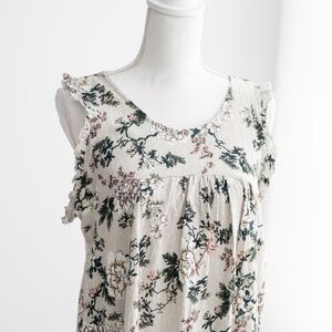 NWT Lucky Brand grey floral jacquard baby doll style dress